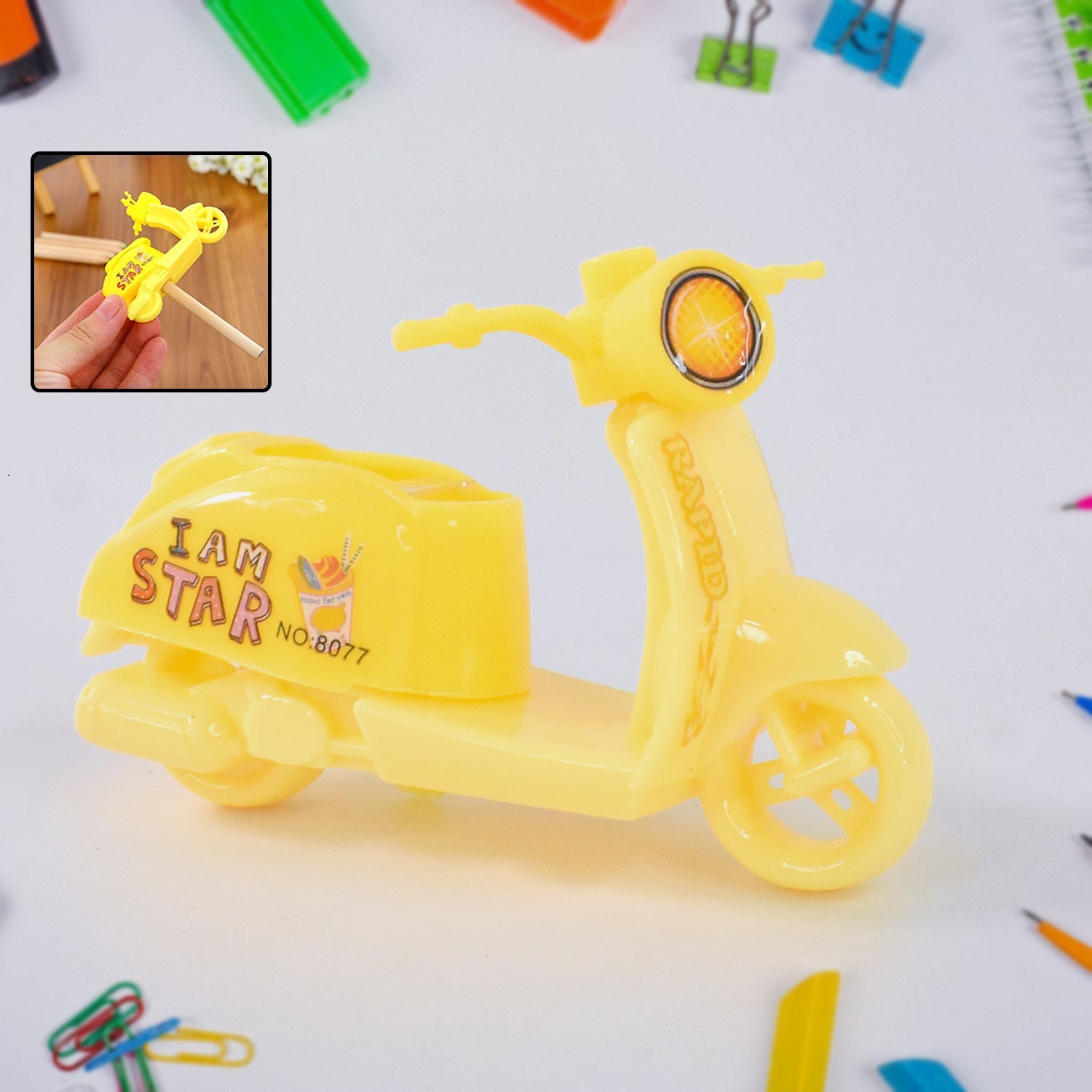 Bike Shaped Pencil Sharpener – Unique Fun Stationery Accessory Creative Workspaces