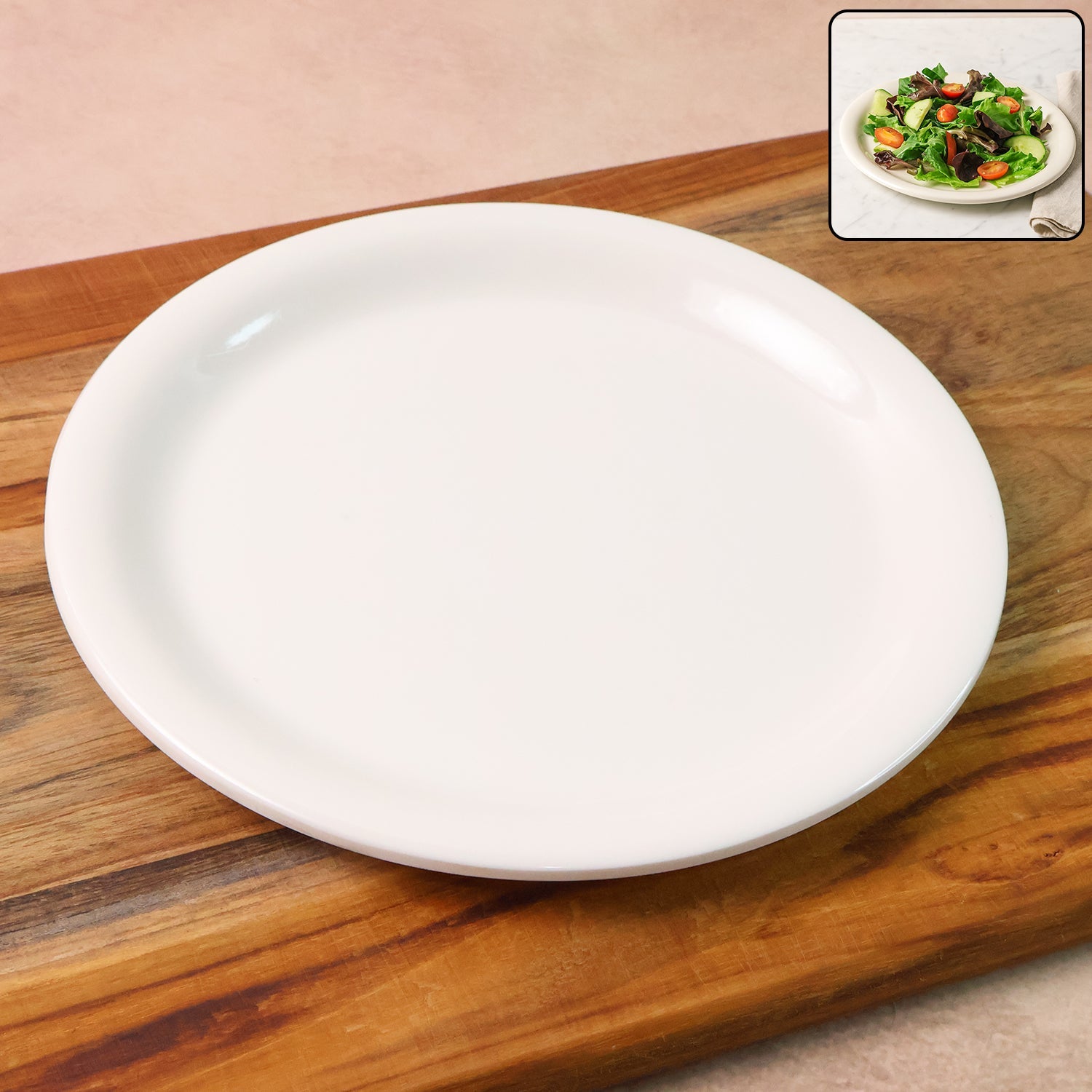 Plastic Round Dinner / Serving Plate – 19 cm (1 Pc)