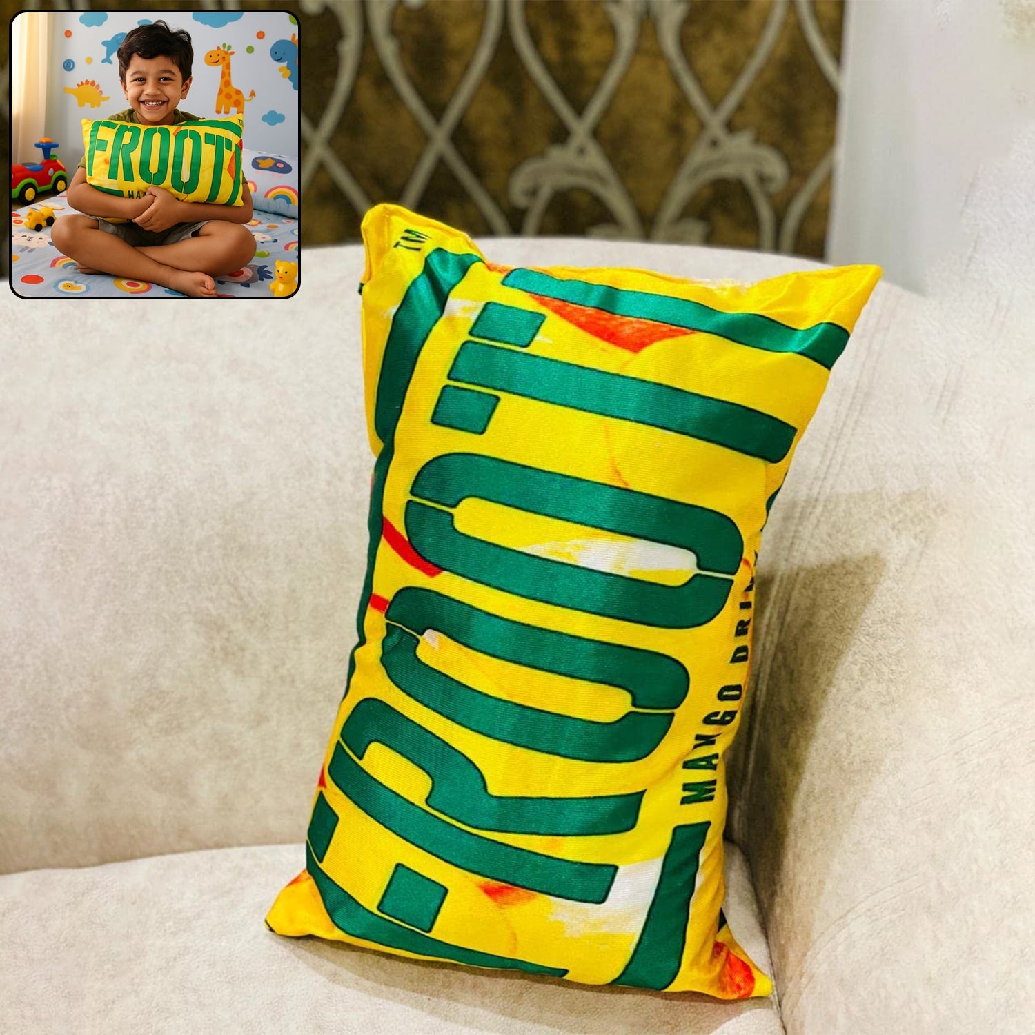 Soft Plush Cartoon Character Kids Pillow Cushion for Baby (40 x 25 Cm / 1 Pc)